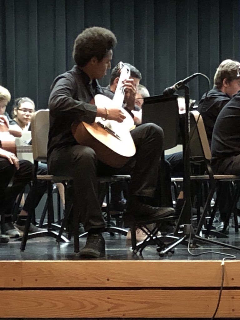Excellent mix of classic and pop, including three individual solos, at the Guitar 7/8 concert. Wonderful farewell to @adamkossler who has taken our guitar program to new levels in his tenure here at River Bend! He will be greatly missed! <a href="/RBMS_Official/">River Bend M.S.</a>