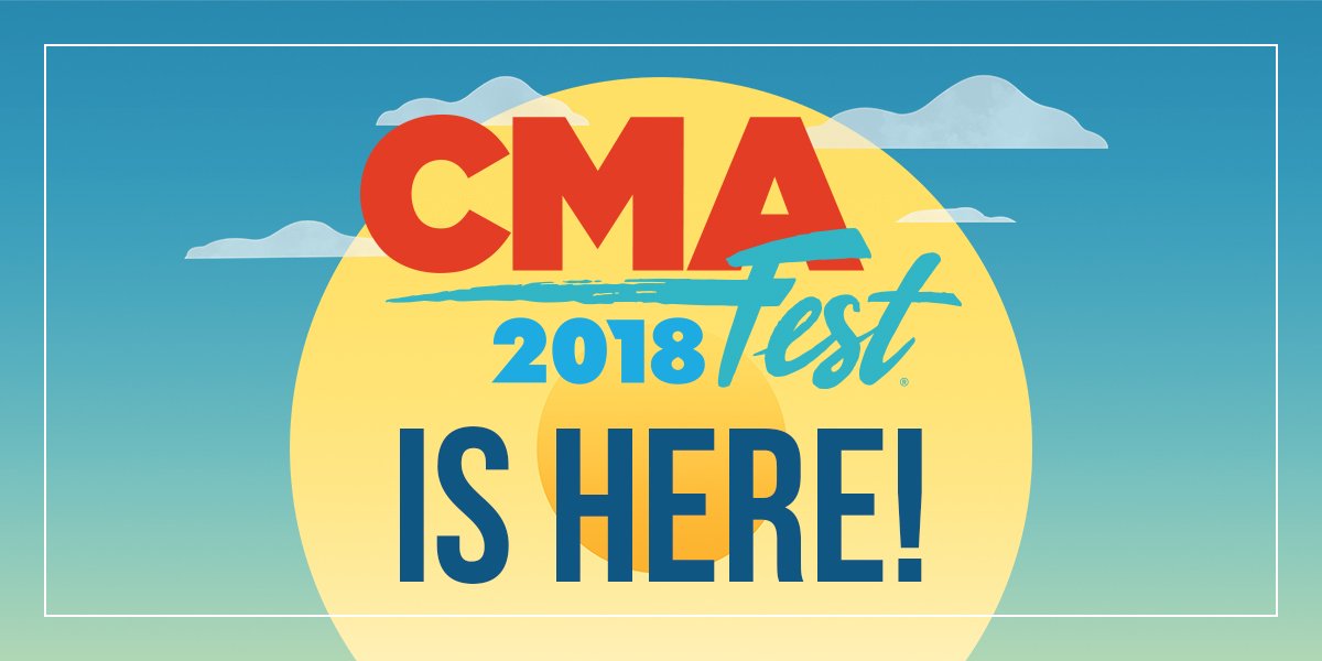 CountryMusic's tweet photo. THE WAIT IS OFFICIALLY OVER. #CMAfest kicks off today! See you there! https://t.co/aICXPUWhGB