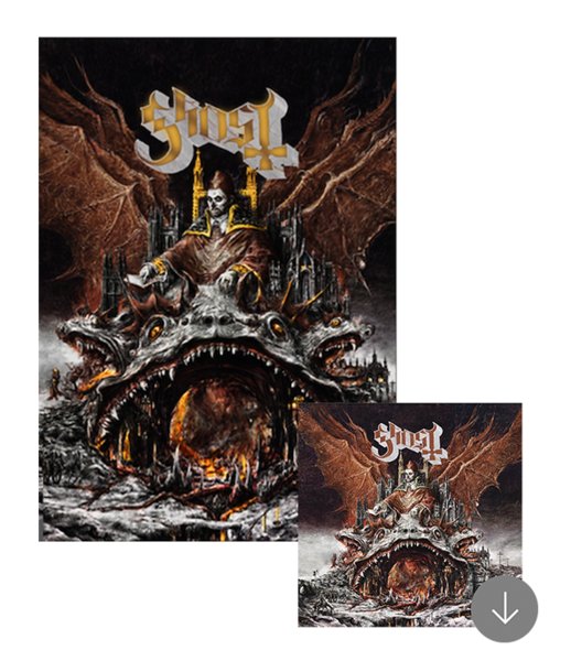 thebandGHOST's tweet photo. [MESSAGE FROM THE CLERGY] 

We wish to inform you if you haven't purchased your digital copy of #Prequelle yet, we urge you to do so...available now with special Ghost merchandise. https://t.co/e9kSf92LvH https://t.co/4eCaJM6w8d