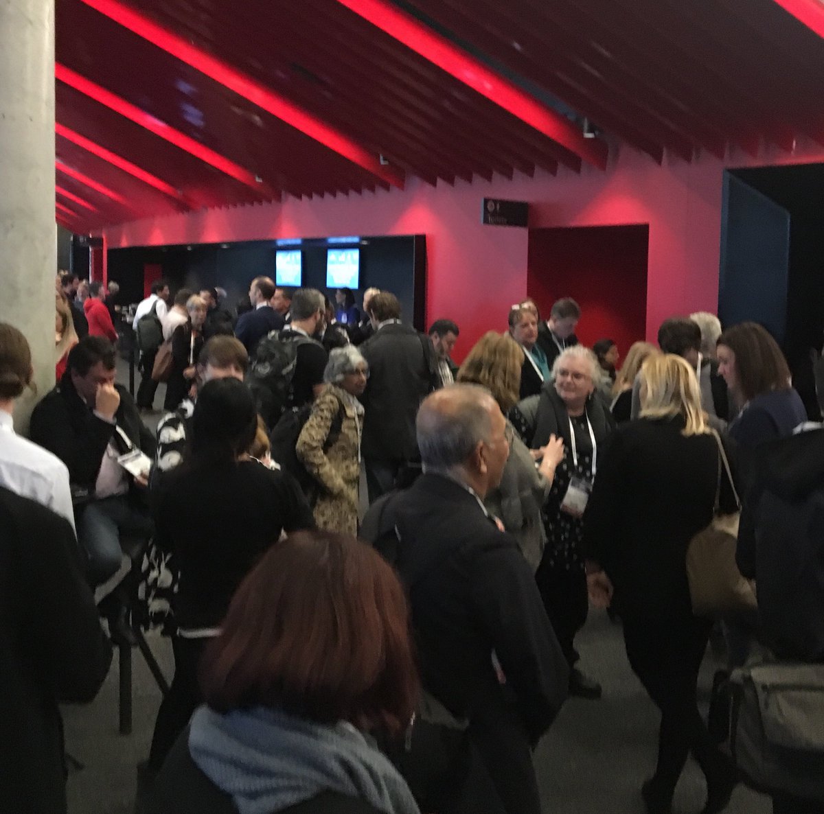A bit of a buzz as we wait for the doors to open for the EduTECH Conference plenary.