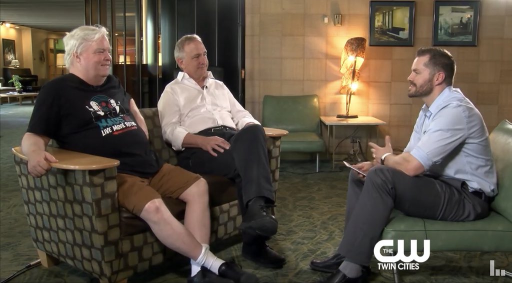 mst3kmotivation's tweet photo. Hey, MSTies!!!
Head over to our Facebook page to see @JonFossCWTC’s new interview with #TheMads from #MST3K, @TraceBeaulieu &amp; @FrankConniff!
You might hear the names of another MSTie or two in this awesome video!
https://t.co/vkgA4h4ETp 
#MST3KMotivation https://t.co/j1AioUYIVH