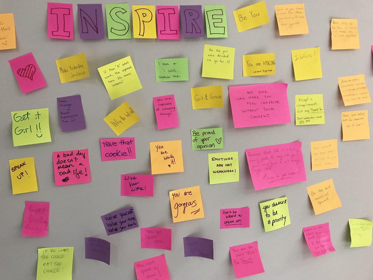 amy_mclellan's tweet photo. Leaving the women’s bathroom feeling inspired! Thanks @ecobee https://t.co/JYV1IhYOaM