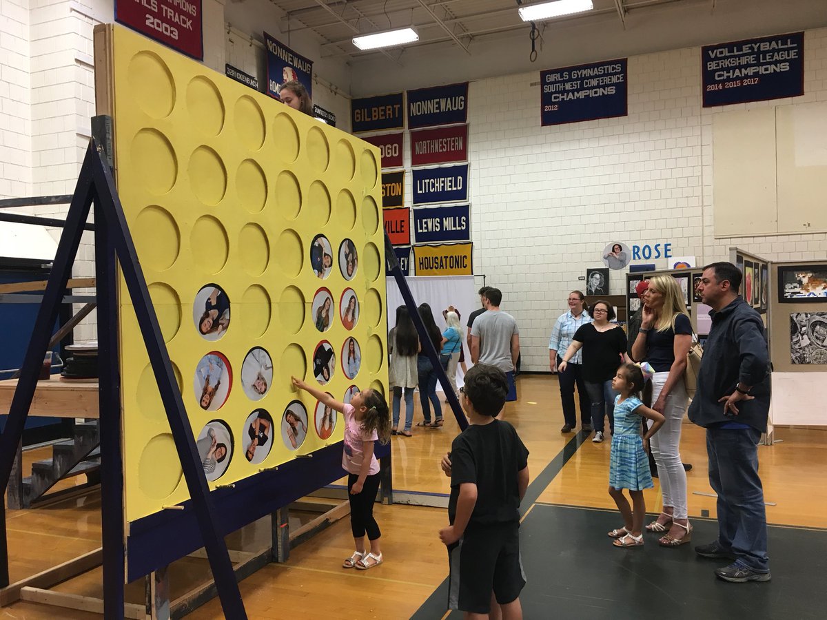 Region14Art's tweet photo. Art show is open!! Come see it in the gym #ctreg14 (we have giant connect 4) https://t.co/3gbDftNGKz