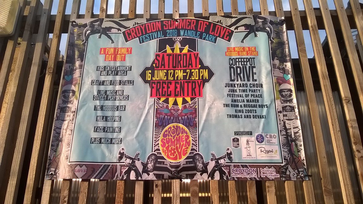 Summer of Love posters popping up around town 16th June Wandle Park from 1200 #Croydon