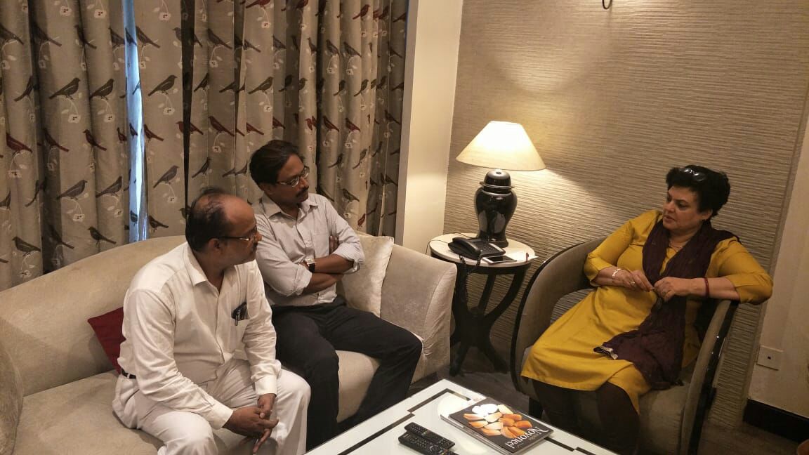 Today we visited with Mrs Rekha Sharma Chairperson of National Women's Rights Commission.
Jai Hind.