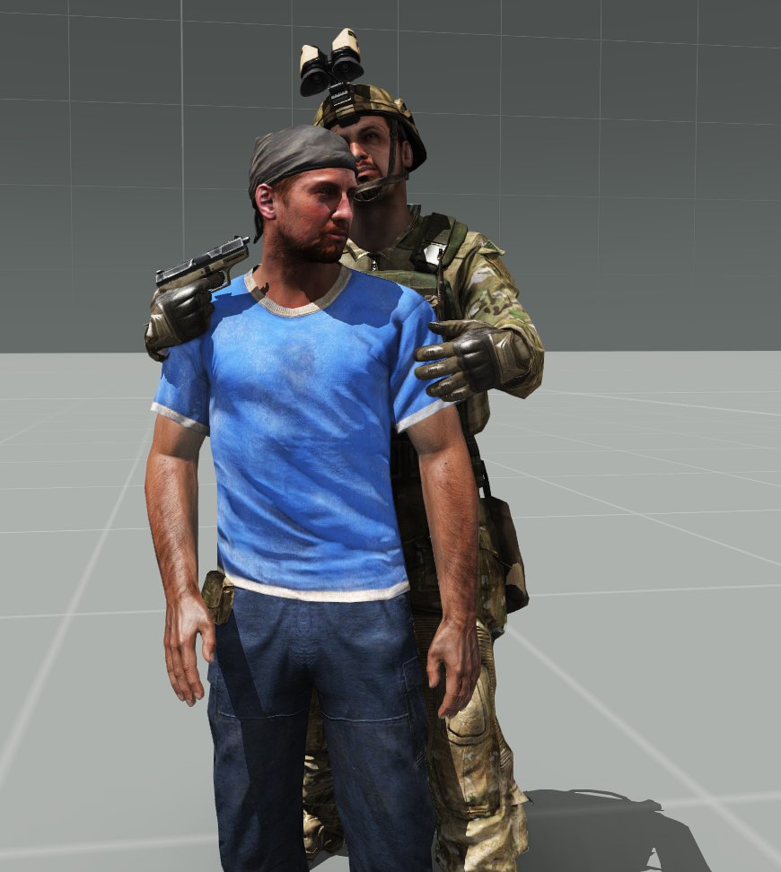 Making some new animations for Taki (able to switch gun from hostage to infront)