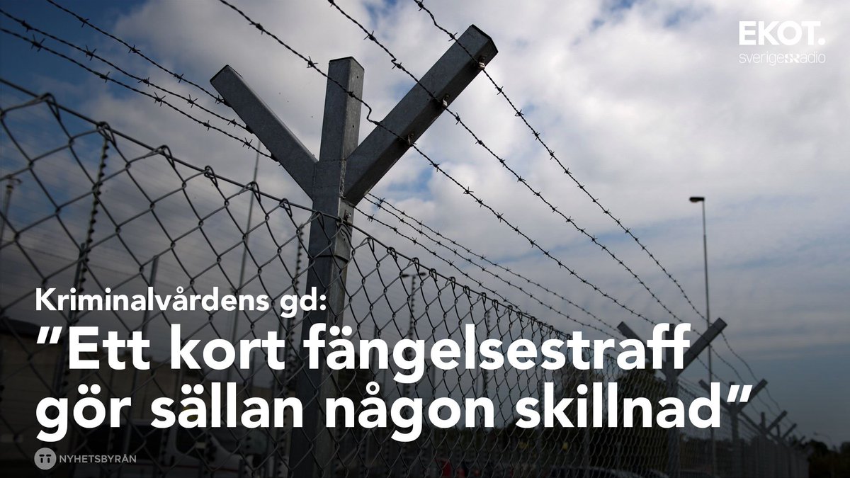sr_ekot's tweet image. Kriminalvården vill se att brottslingar som döms till kortare fängelsestraff istället döms till frivård, som exempelvis samhällstjänst, tillsammans med vård. t.sr.se/2M4GiR8