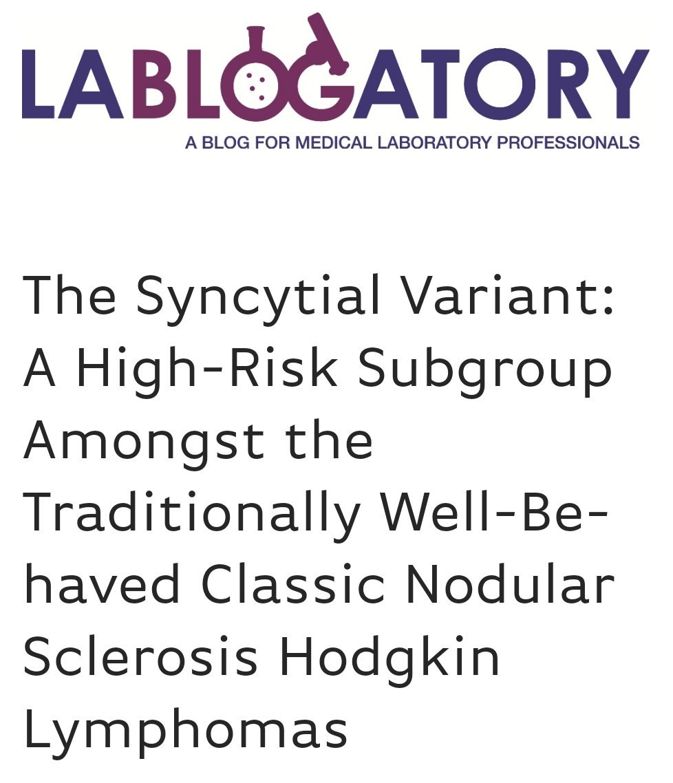 KMirza's tweet photo. @AustinMcHenry and I on the #SyncitialVariant of #ClassicHodgkinlymphoma #Lablogatory - #HotOffThePress @ASCP_Chicago @kellyswails @Blair_Holladay #hemepath @PathDocBoston @Sara_Jiang @AmeetRKini https://t.co/eHuGhvJZnr #PathElective https://t.co/4wd9r6tho1
