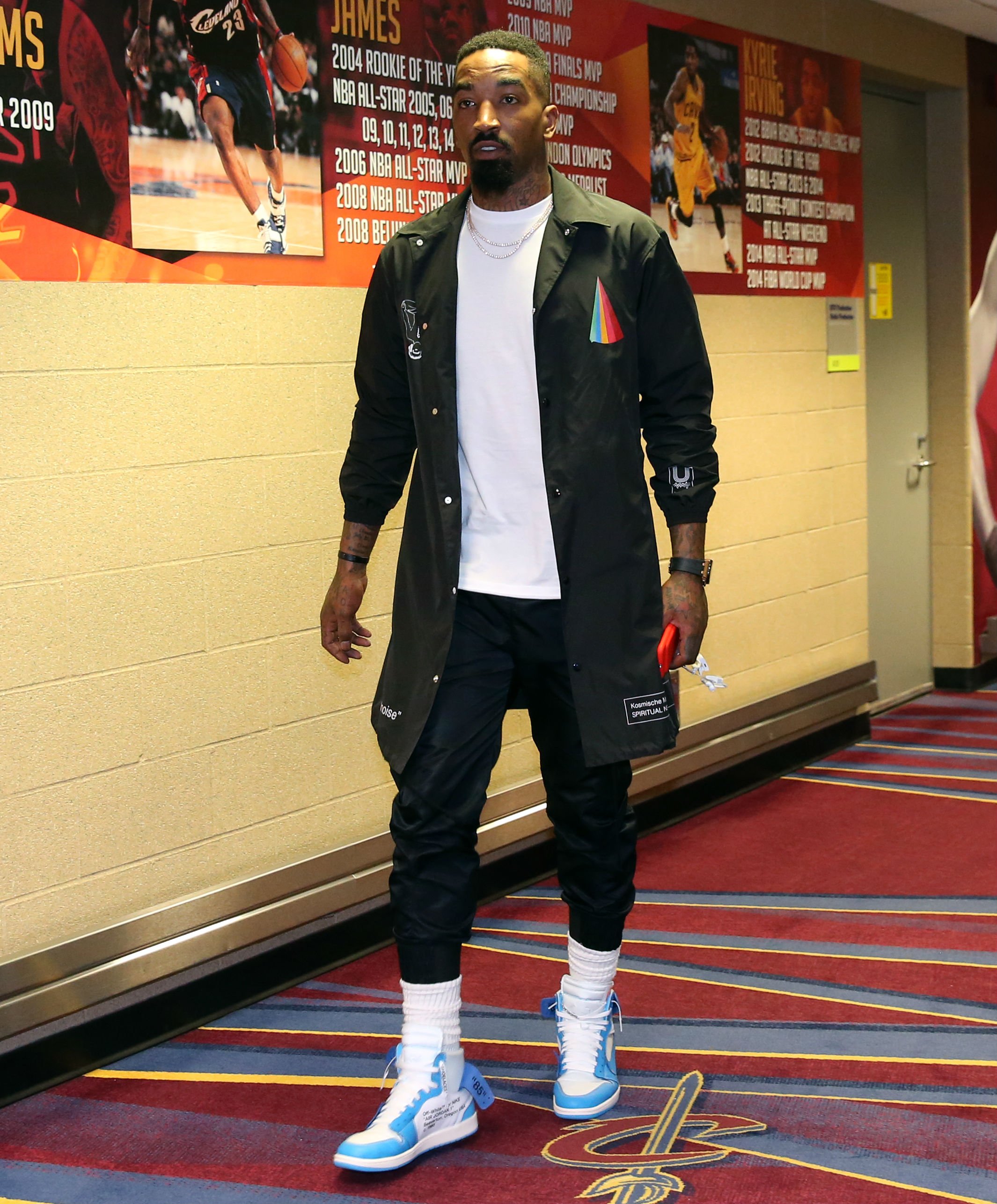 SoleCollector.com on Twitter: "#SoleWatch: @TheRealJRSmith arrives for Game 3 in the Off-White Air Jordan 1. https://t.co/patRQGxo0J" / Twitter