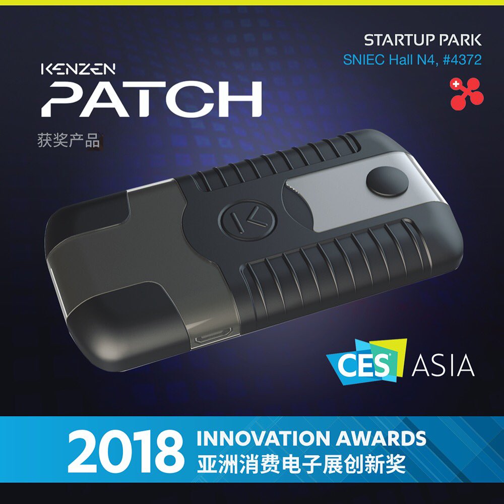 kenzeninc's tweet photo. #Kenzen is thrilled to be honored as an innovator for the upcoming @CESAsia in Shanghai. #cesasia 

Stop by our booth # 4374 in Hall N4 to meet our team, get a #demo, and learn more about our exciting plans. #kenzenpatch #sweatanalysis #swisstech #ces2018 #fastcompany #startup https://t.co/5RGG3UPc1k