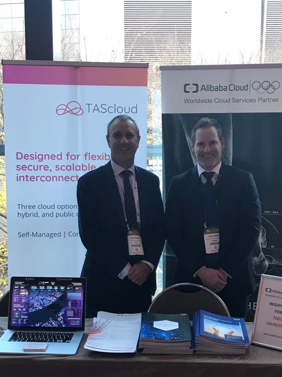 TASCloud's tweet photo. TAScloujd joining @alibaba_cloud at today's @FSTMedia event #future of #financial services in Melbourne today. #TAScloud #AlibabaCloud #finserve https://t.co/Ug4sdnxasK