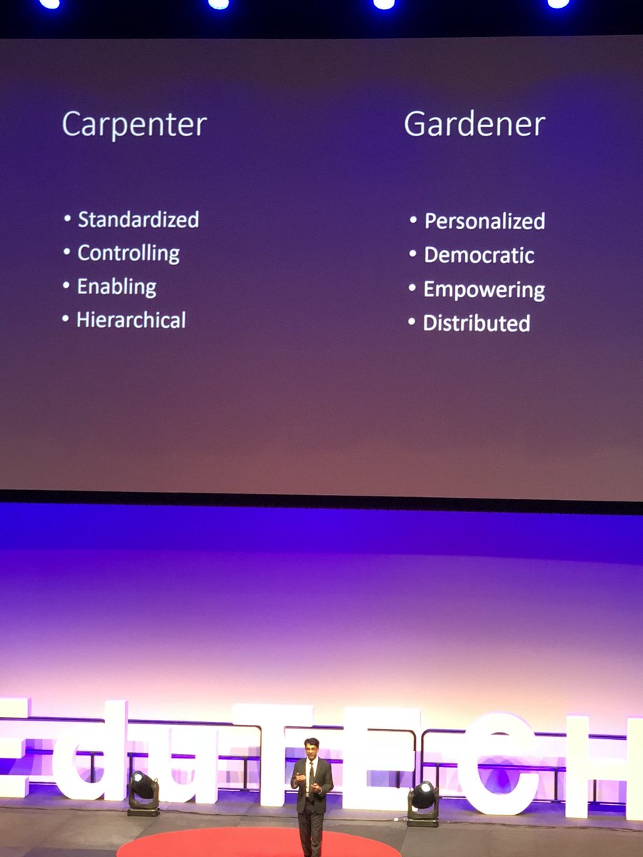 J0dieCameron's tweet photo. Educating like a gardener is not a luxury teachers have - we have ‘standards’ but no standard students. #EduTECHAU @prakashnair https://t.co/TkwtBNCx8K