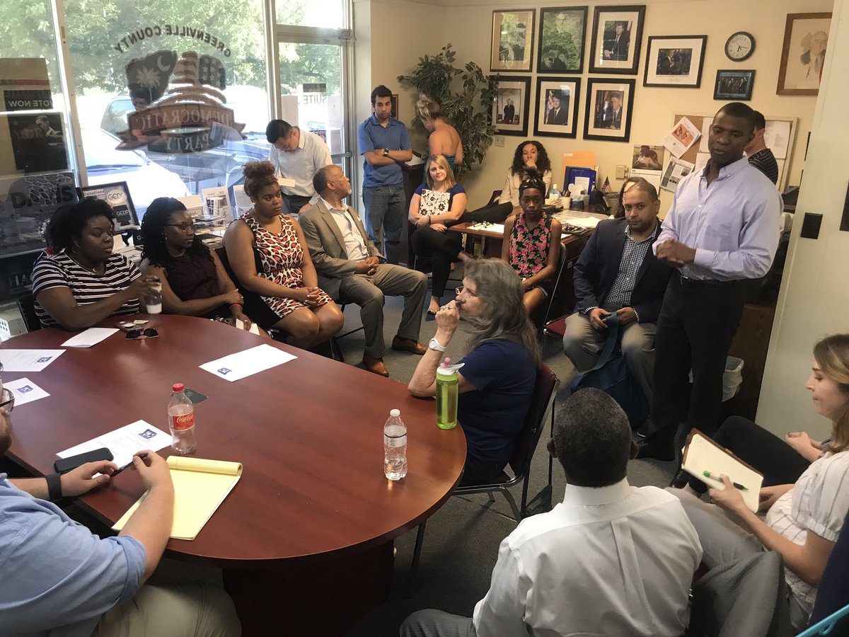 WillisGov's tweet photo. Great meeting with my running mate, Senator John Scott, and @GVLDem. Let's get out the vote next Tuesday! #scpol https://t.co/NPDeHCB21E
