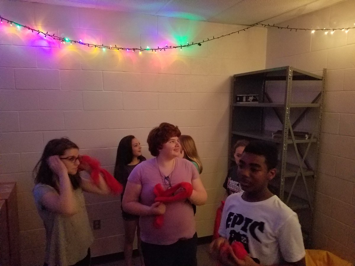 Mr_Yambor's tweet photo. "Stranger Things" themed escape room was a big hit and a great BARK reward for those who earned it.  #wilsonsouthern #wilsonsd https://t.co/WUkFPqcTfd