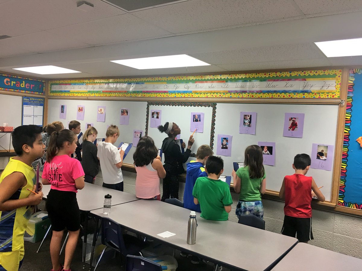 WW_3rd's tweet image. The Baby Photo Guessing Game was hilarious and adorable! We loved seeing each other as babies! 👶🍼📸 #lastdaysof3rdgrade #classmates