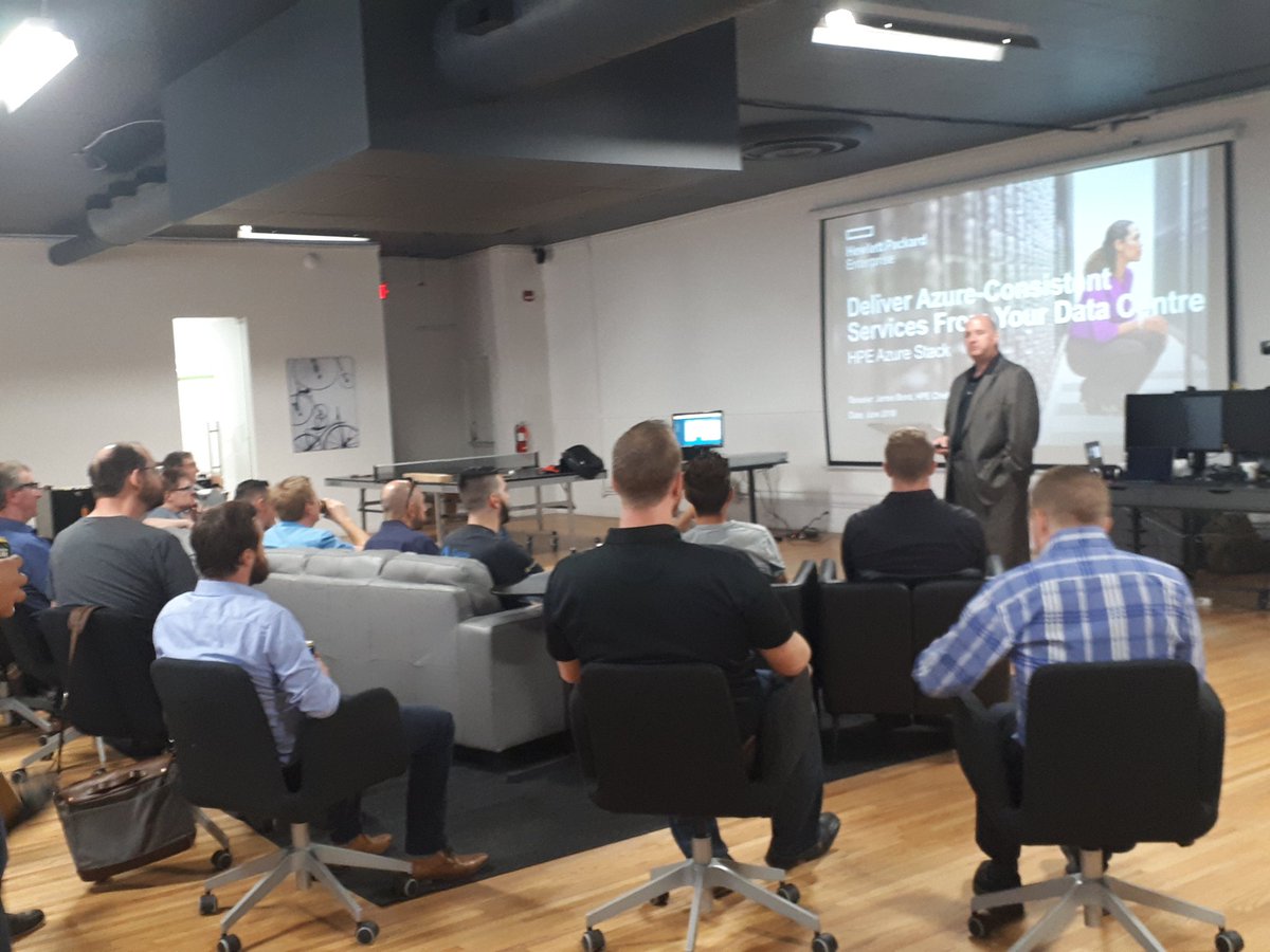 GlennaPoch's tweet photo. #hpe_canada at the Calgary Azure Meet Up talking about the stack thanks #stratiform https://t.co/fnqade5WBf