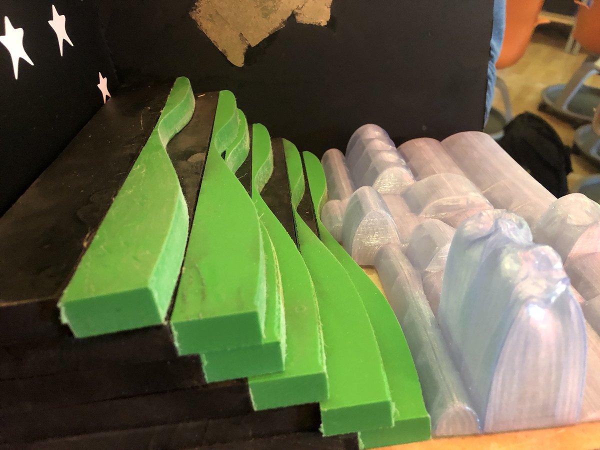LTMakers's tweet photo. Elliot and Ryan’s final project! 3D carved, 3D printed, vinyl cut, and laser cut! #makered #ltmakers #learningbydoing @silhouetteam @Inventables @EpilogLaser https://t.co/ONYVePhS8b