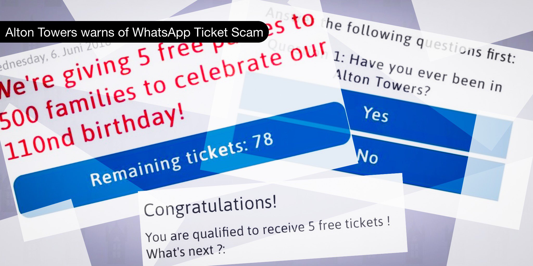 Awas! Giveaway Tiket Gratis ‘Alton Towers’ di WhatsApp Ternyata Penipuan