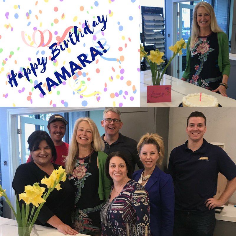 BurginCo's tweet photo. Staying true to our quest to have a birthday a week on our team, this week we celebrate our amazingly talented designer, Tamara. Happy Birthday Tamara! #NeverTooManyWendyTreats #BurginFamily #TeamBurgin #OCRemodeler #ItsYourBirthday https://t.co/lnSHS4WmHu