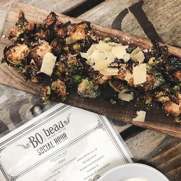 BObeaurooftap's tweet photo. Enjoy $7 boards of our award winning brussels during social hour 4:30-7pm daily #dinecrg #bobeaurooftap https://t.co/WJEpnY8Vmk