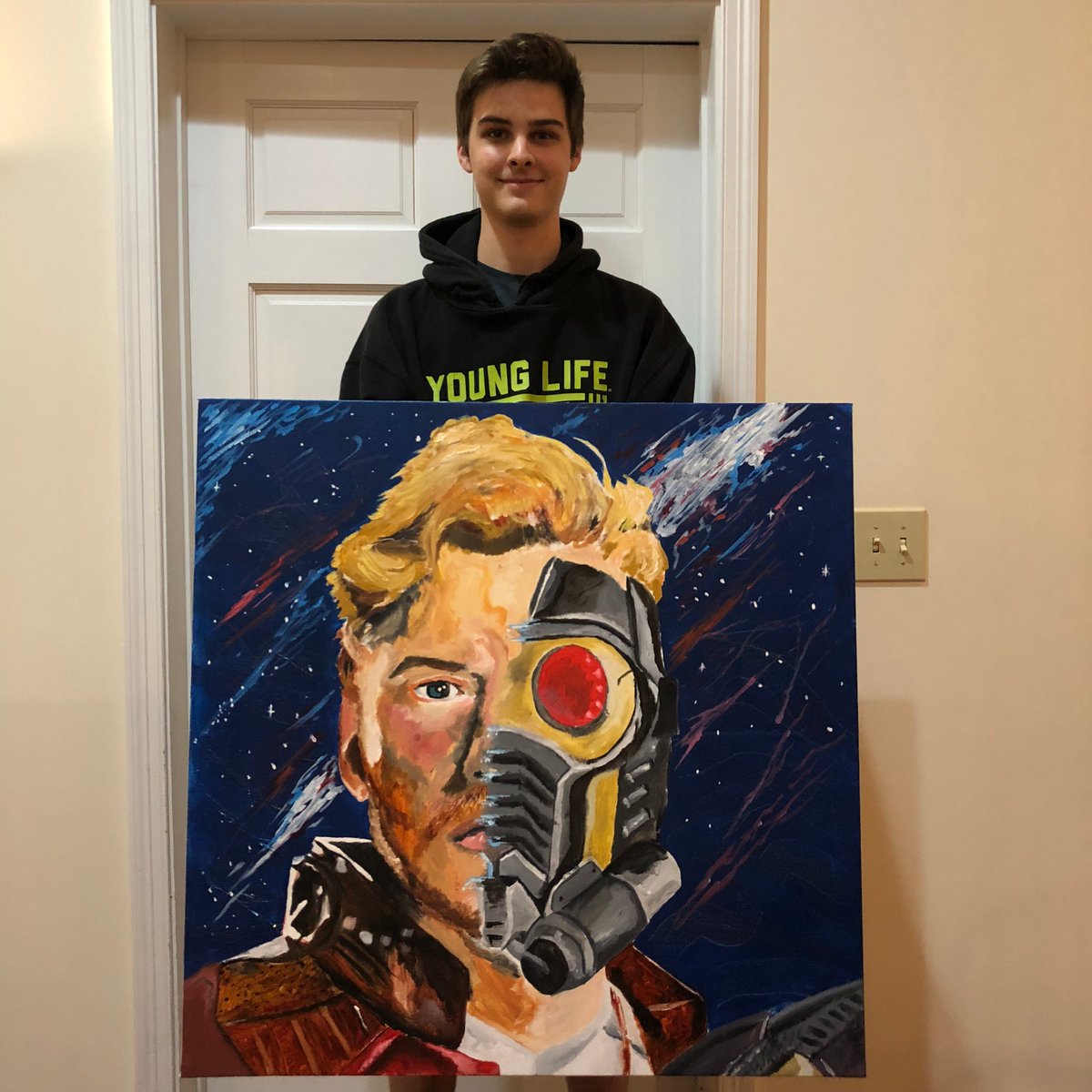 rascuspjd's tweet photo. @prattprattpratt, I'll send you this original oil painting (by me), if you make a donation to Addison County Young Life: https://t.co/fBHFjO9KyF …
@YoungLife #YL #YoungLife #ChrisPratt #StarLord https://t.co/gi39fm0W5m https://t.co/8Uazkfc4Py