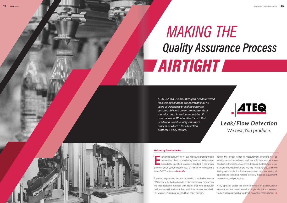 ATEQLeakTest's tweet photo. ATEQ is featured in this month's issue of #ManufacturingInFocus #Magazine
https://t.co/aHZJ8HklBK
•
https://t.co/jEyUND3MdT
•
#manufacturing #education #qualitycontrol #ndt #engineers #machining #cnc #machinist #valves #packaging #design #automotive #electronics #medical https://t.co/7KxkBf9iAq