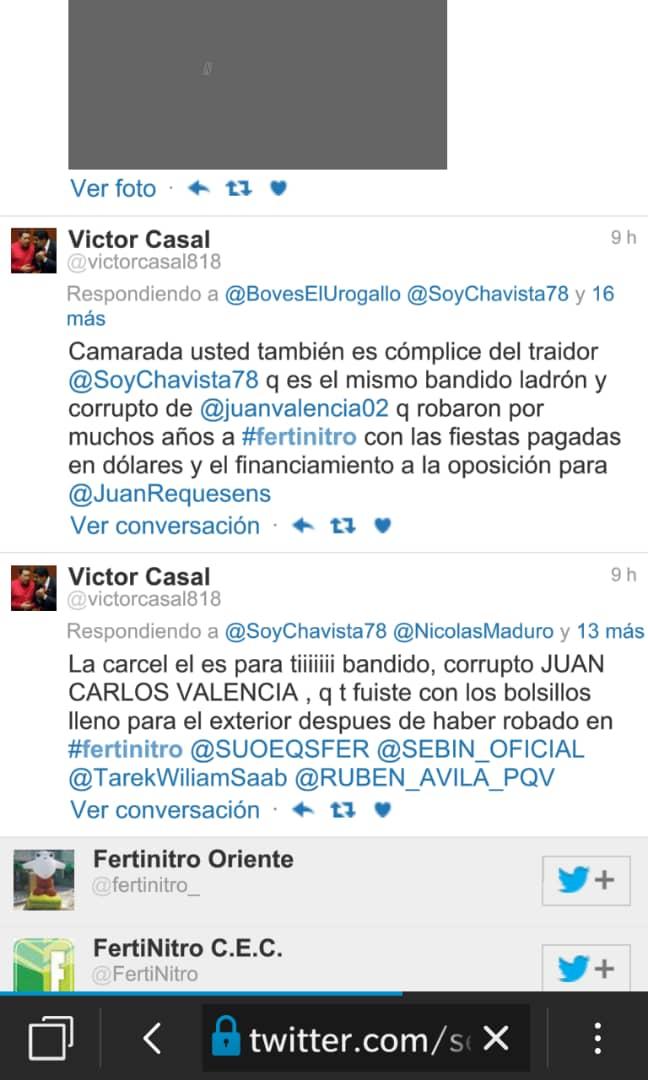 juanvalencia02's tweet photo. @NicolasMaduro vea presidente como actúan a quienes mantiene en las emp del edo. Abuso de poder y falta de respeto https://t.co/dMhVNIQkju