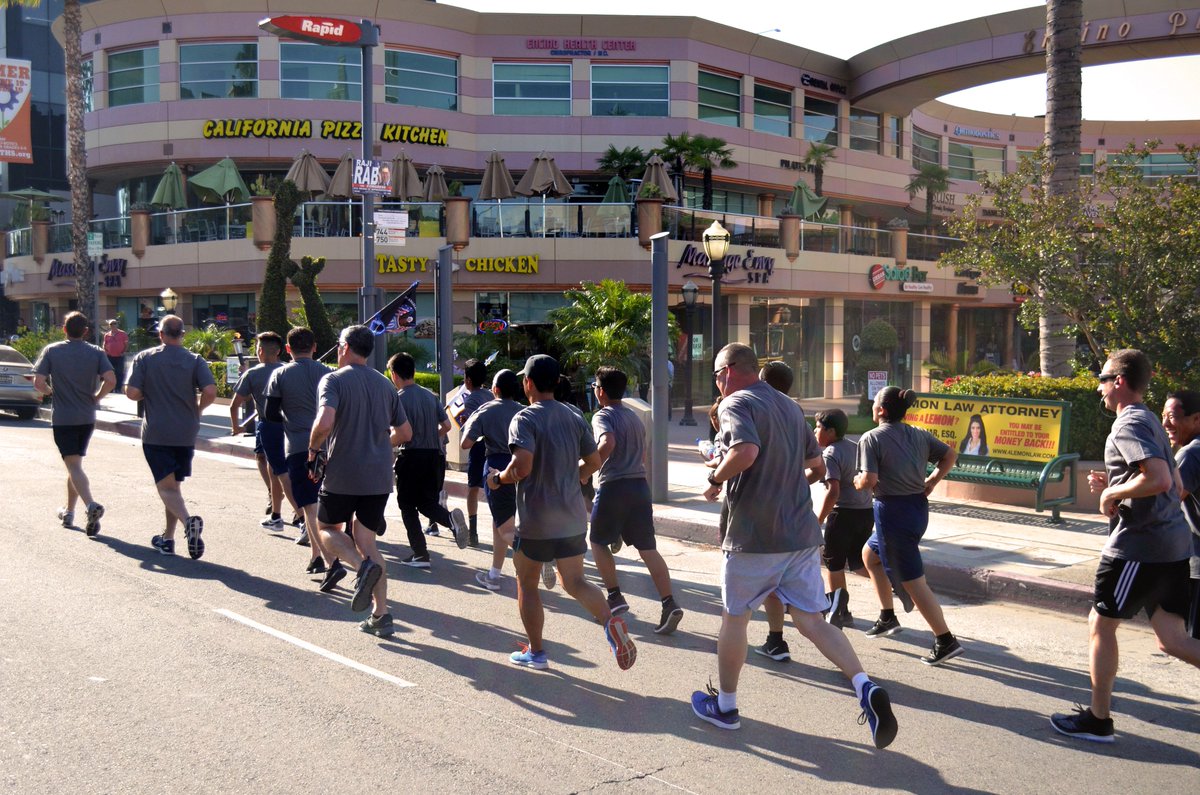 LAPDwestvalley's tweet photo. #LAPD West Valley #officers, #cadets, Jr police and #volunteers teamed up to run the Special Olympics Torch Run yesterday! Nice support from our #community members as we ran. Awesome #teamwork, everyone! Oorah!
.
.
#wval #lapdwval #police #specialolympics #run https://t.co/kPIVnESoCl