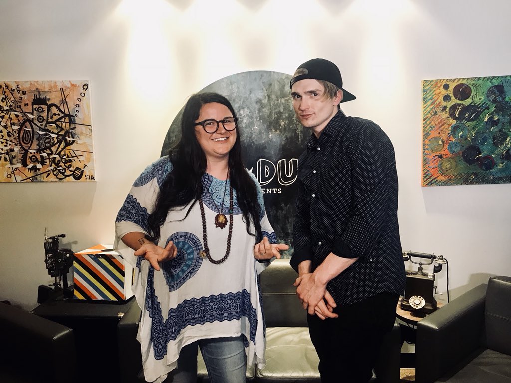 Popdust's tweet photo. Special thanks to today’s guests @arianatherose &amp; @christinaholmes for stopping by for this week’s episode of “Pop⚡️Dust Presents”! https://t.co/Y04viEf9VK