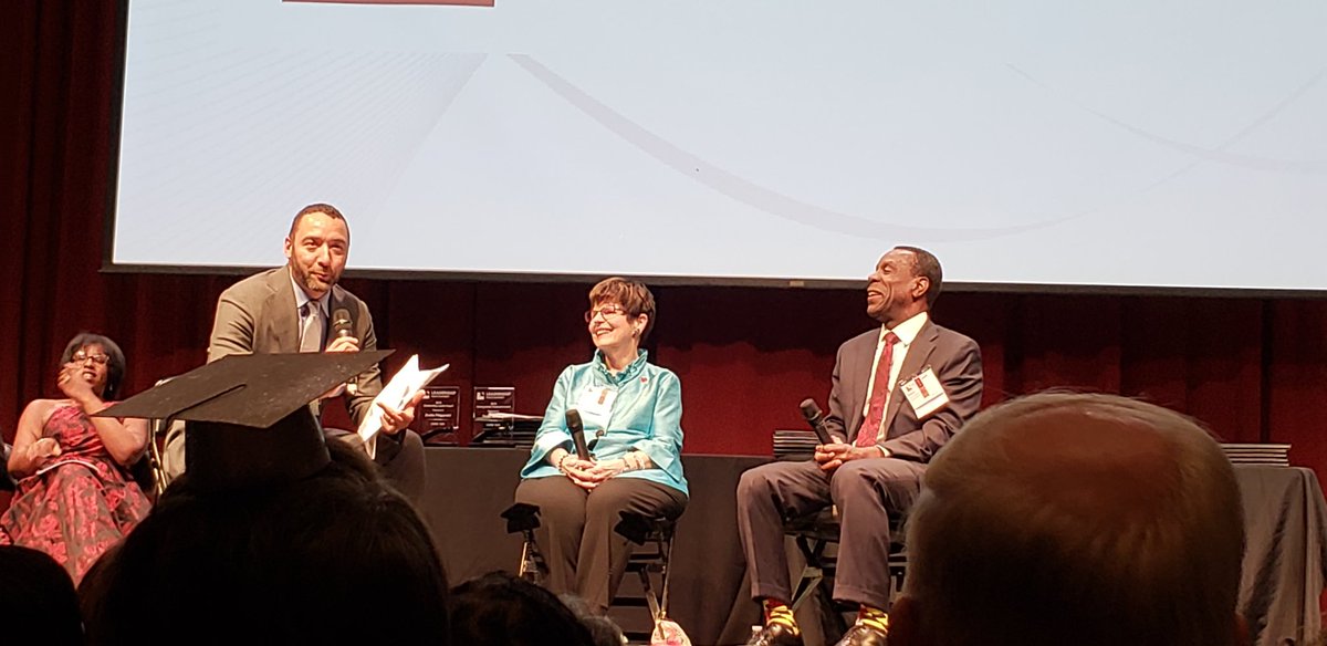 MatBarkan's tweet photo. Great way to celebrate the learning done this year with @LeaderMontMD &amp; @MartinWRodgers leading a panel discussion on leadership. https://t.co/VXLidFBVqR