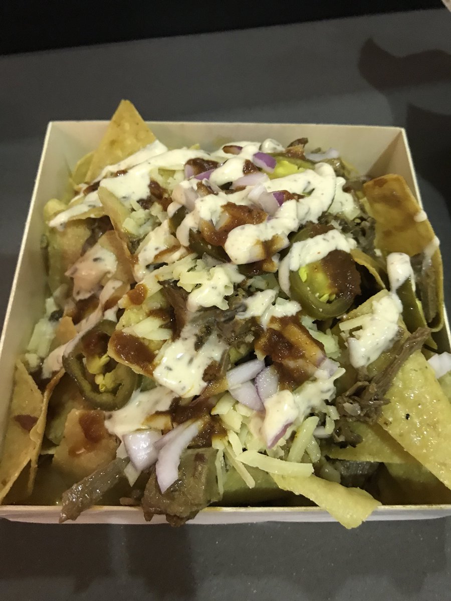 darrenrovell's tweet photo. This is the future of food at stadiums. @AramarkSports launched at test kitchen at the Q in Cleveland. Brought in chef concepts, had people vote on favorite items during every game, they tally the votes and they bring back the chefs with dishes that were the most popular. https://t.co/GQf3XbTUkF