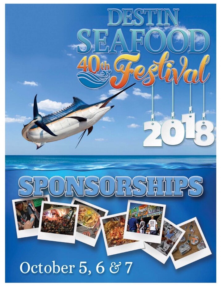 Business owners large &amp; small- Be a part of Destin history &amp; tradition! This is the 40th Annual Destin Seafood Festival &amp; the 70th Annual Destin Fishing Rodeo. An overwhelming turnout is expected for this event &amp; the sponsorship benefits are bountiful. 
destinseafoodfestival.com/sponsors.htm