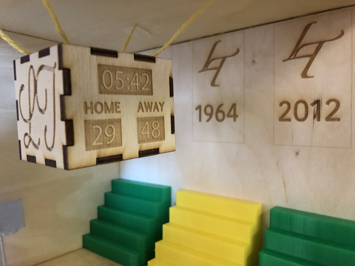 LTMakers's tweet photo. Ben and Sean’s final project! 3D carved, 3D printed, vinyl cut, and laser cut! #makered #ltmakers #learningbydoing @silhouetteam @Inventables @EpilogLaser https://t.co/o8942BmbI6