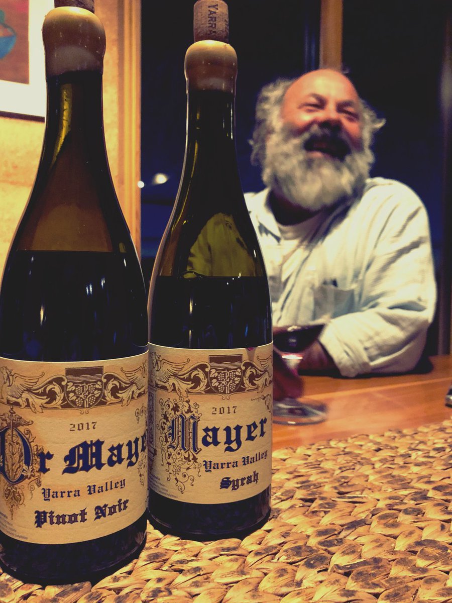 Tasting with the doctor of #wholebunch Timo Mayer in #YarraValley. Tiny-production, soulful reds like no others. #AustralianWine #PinotNoir #Syrah #Shiraz