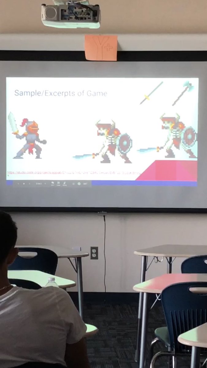 garrett_ince's tweet photo. Family feud, digital track and field, self-made characters, and excellent t-shirts....all things that make for an awesome final “exam.” Thanks @codeorg for a good first year of CS Principles at #valhallahigh. @Mr_Kershaw @guhsdtech @GUHSDTweet @BradOstrander https://t.co/nqIbzSJqJi