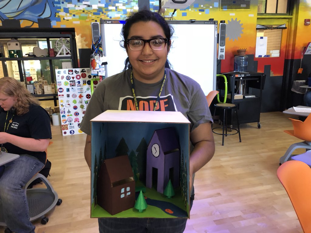 LTMakers's tweet photo. Monserrat’s final project! 3D carved, 3D printed, vinyl cut, and laser cut! #makered #ltmakers #learningbydoing @silhouetteam @Inventables @EpilogLaser https://t.co/ZPNKyG4bCN