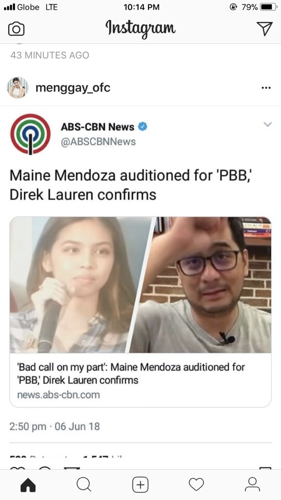 So humble of Direk Lauren to have accepted “regrets” on not accepting <a href="/mainedcm/">Maine Mendoza</a> at PBB !She is a rare find, an asset to any institution! Malay natin Direk,we move in circles!🌝#ALDUB151stWeeksary