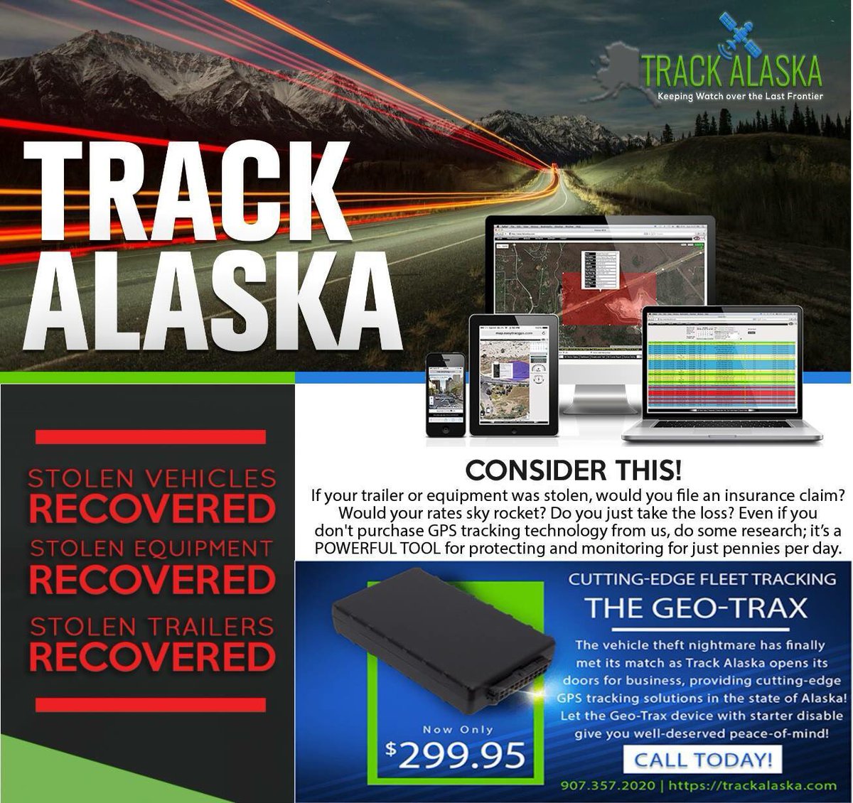TrackAlaska's tweet image. Approximately 1 million vehicles are stolen each year in the U.S. 
• More than 33% of all vehicle thefts occur near the car owner’s residence
• Almost 20% of thefts happen in parking lots
#wednesdaythoughts #fightback #alaska