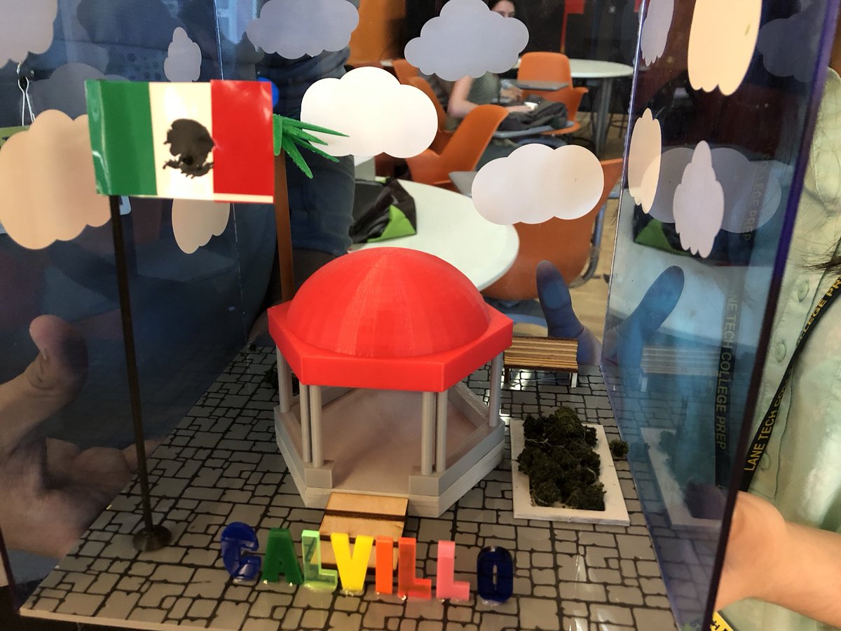 LTMakers's tweet photo. Luis and Vanessa’s final project! 3D carved, 3D printed, vinyl cut, and laser cut! #makered #ltmakers #learningbydoing @silhouetteam @Inventables @EpilogLaser https://t.co/6acdzP5DTK