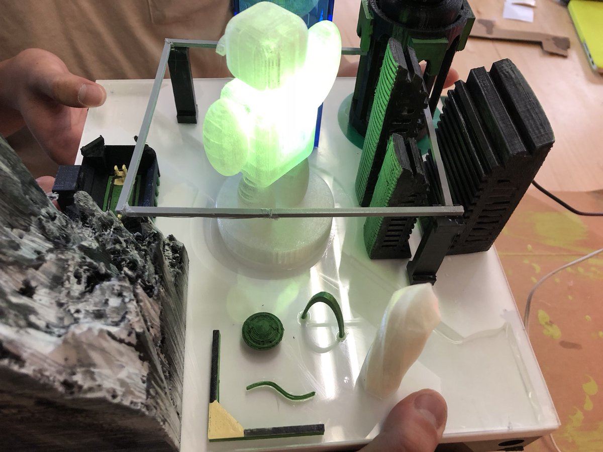 LTMakers's tweet photo. Kurtis and Kai’s final project! They used corian, water, an @arduino and more. 3D carved, 3D printed, vinyl cut, and laser cut! #makered #ltmakers #learningbydoing @silhouetteam @Inventables @EpilogLaser https://t.co/WsFNeuk5sM