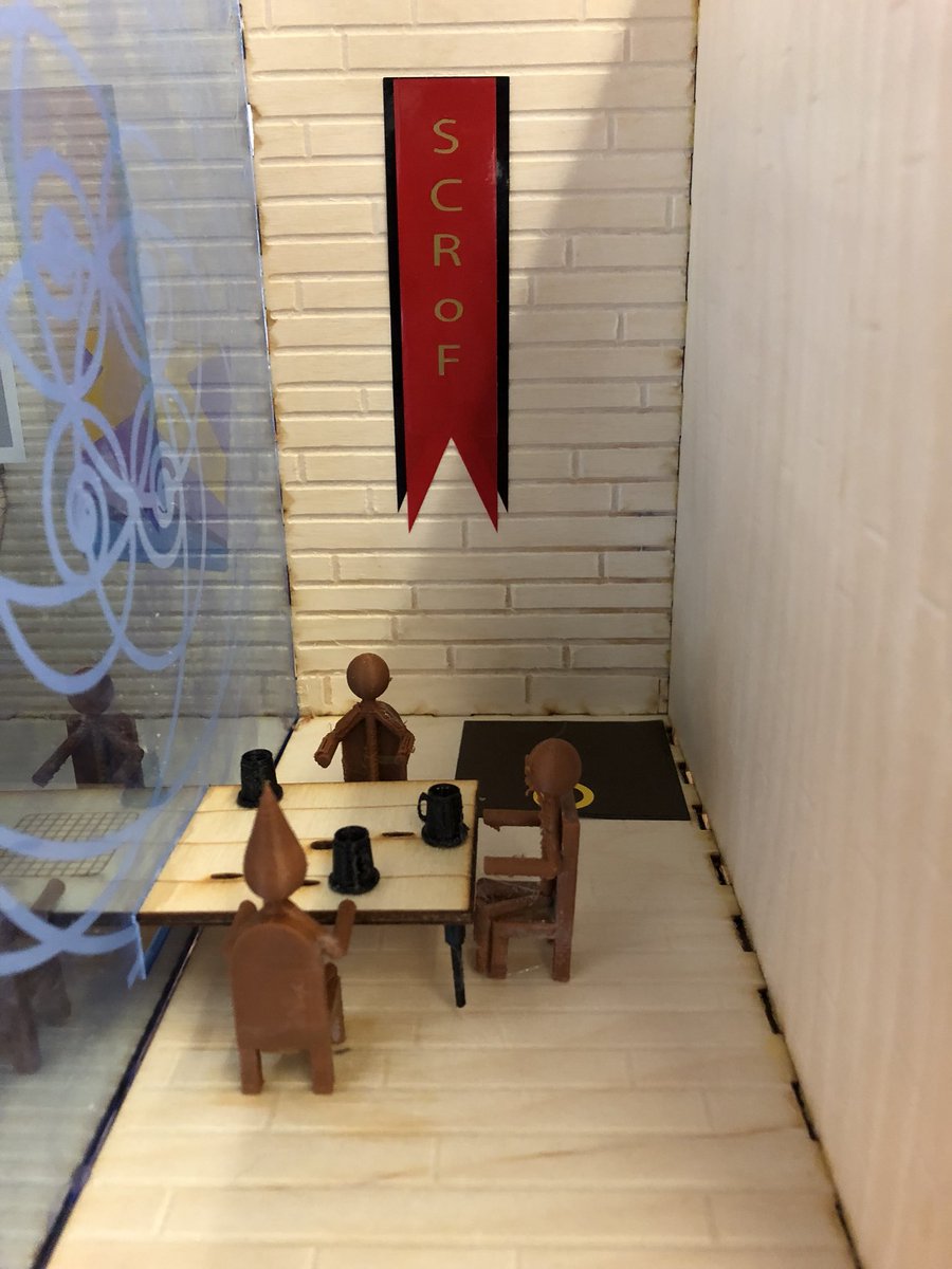 LTMakers's tweet photo. Axel and Brysen’s D&D themed final project! Reality vs Fantasy. 3D carved, 3D printed, vinyl cut, and laser cut! #makered #ltmakers #learningbydoing @silhouetteam @Inventables @EpilogLaser https://t.co/WyONkg6mMc