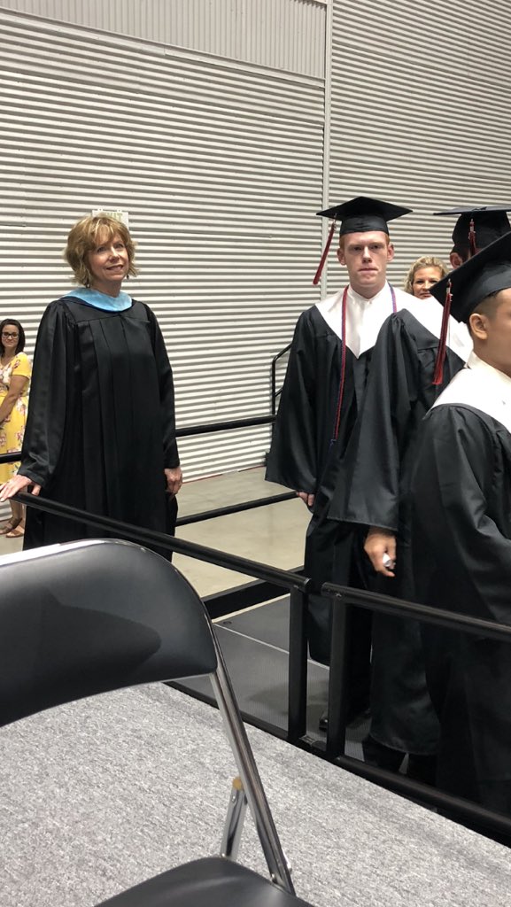 AmyRuth740's tweet photo. Mrs Lisa Behne master of an outstanding ceremony @RHHSHawks #hawks2018 https://t.co/9BojxL7nDt