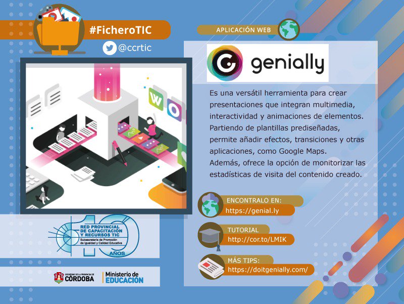 CCRTIC's tweet photo. #FicheroTIC A seguir explorando y animándose a más! Feliz mitad de semana para todos nuestros seguidores 🐾🐾🐾 https://t.co/Bf0uihedqU