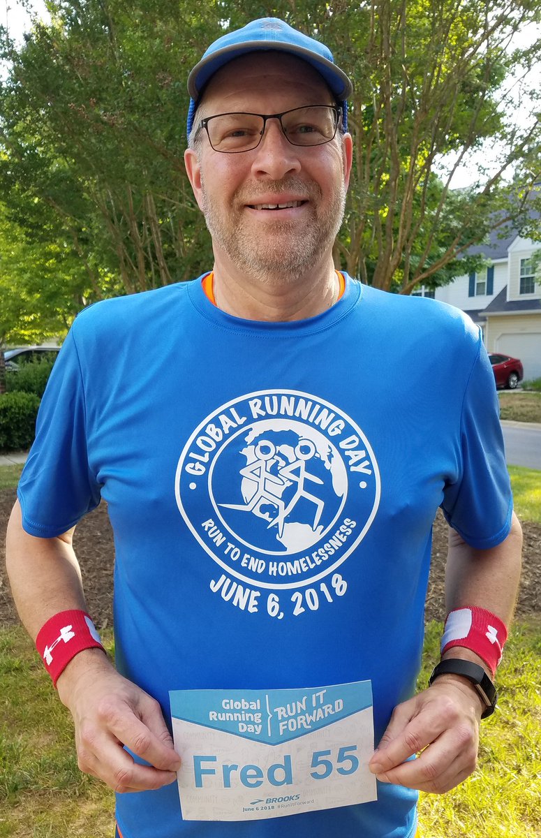 Great to contribute 4 miles to #GlobalRunningDay for @running_works #endhomelessness #endfoodinsecurity @runCLTrun #RunItForward @brooksrunning