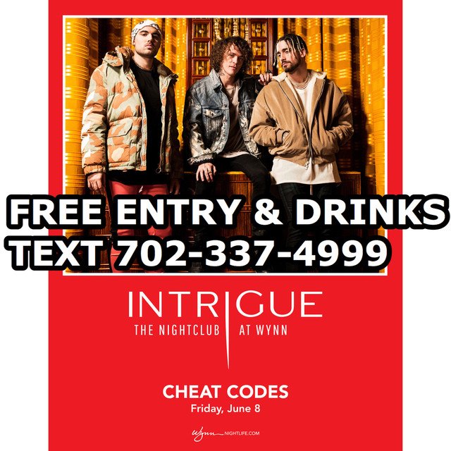 VIPatSurrender's tweet image. Come party at  INTRIGUE NIGHTCLUB  Friday Night with #CHEATCODES 🌙 🍾! For VIP  text me 702-337-4999  #vegas