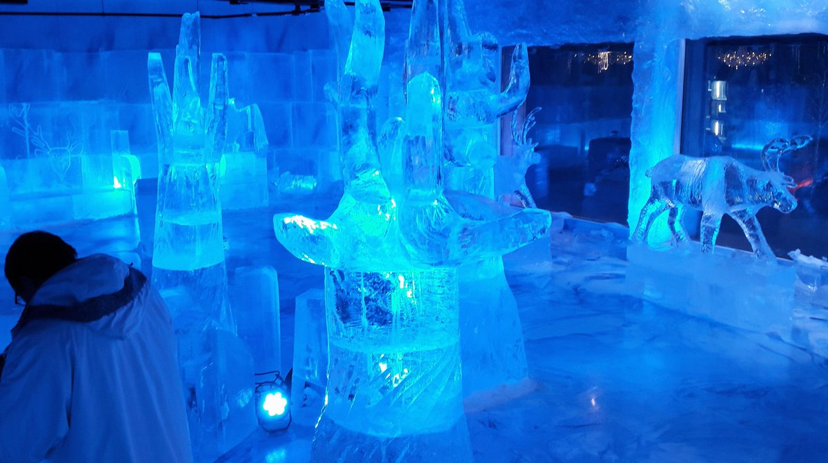 nbcfinland's tweet photo. #NBC2018 participants enjoyed a wonderful Symposium dinner @SantaparkCave below the arctic circle - and even got to meet Santa 🎅 himself as well as the ice princess... https://t.co/UkmAe6vRZv