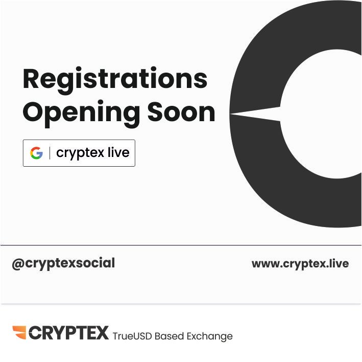 cryptexsocial's tweet photo. World’s First #TrueUSD Based #Cryptocurrency Exchange – Cryptex Live is opening registrations soon!

#TradeSafely with #Cryptex!

#CryptoTrading #CryptocurrencyTrading #CryptocurrencyExchange #TUSD #Blockchain #StableCoin #CryptoExchange #CryptocurrencyNews #Cryptocurrencies https://t.co/3fulKz4diM