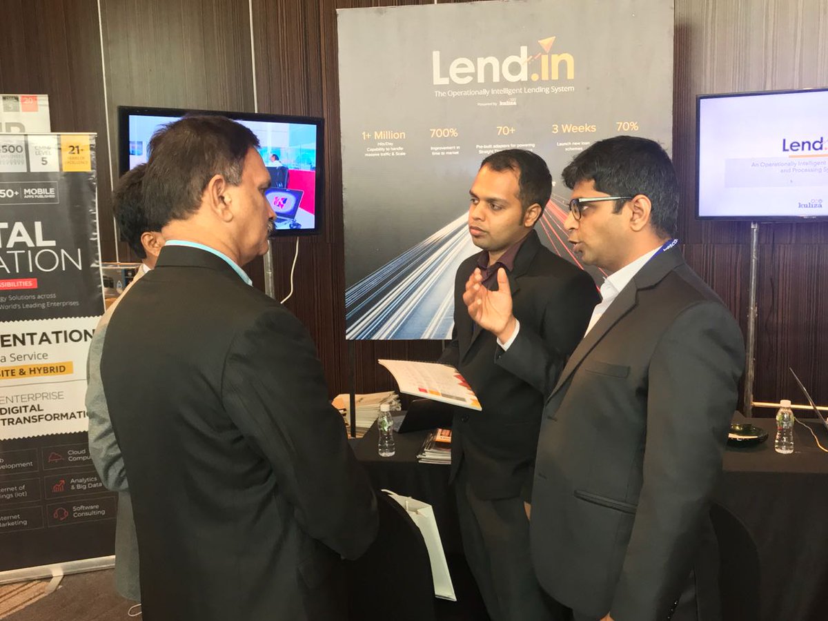 TresconGlobal's tweet photo. Representatives of @kuliza having a group meeting to discuss their strategy, at the ongoing #BFSITechShow taking place at the @HyattRegencyMum.
Updates to follow soon!
#DigitalTransformation #technologies #Banking https://t.co/Obu5cAKXzV