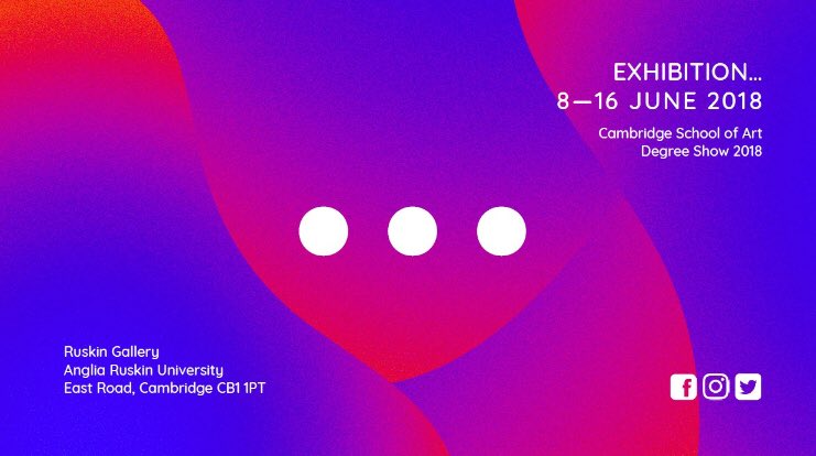Today is the day!!! 😁 private view for our @CambSchoolofArt Degree Show #2018 is tonight!! The show will be featuring works from amazing students: everything from #photography to #fineart and #interiordesign. https://www.anglia.ac.uk/arts-law-and-social-sciences/ruskin-gallery/csa-degree-show-2018 …