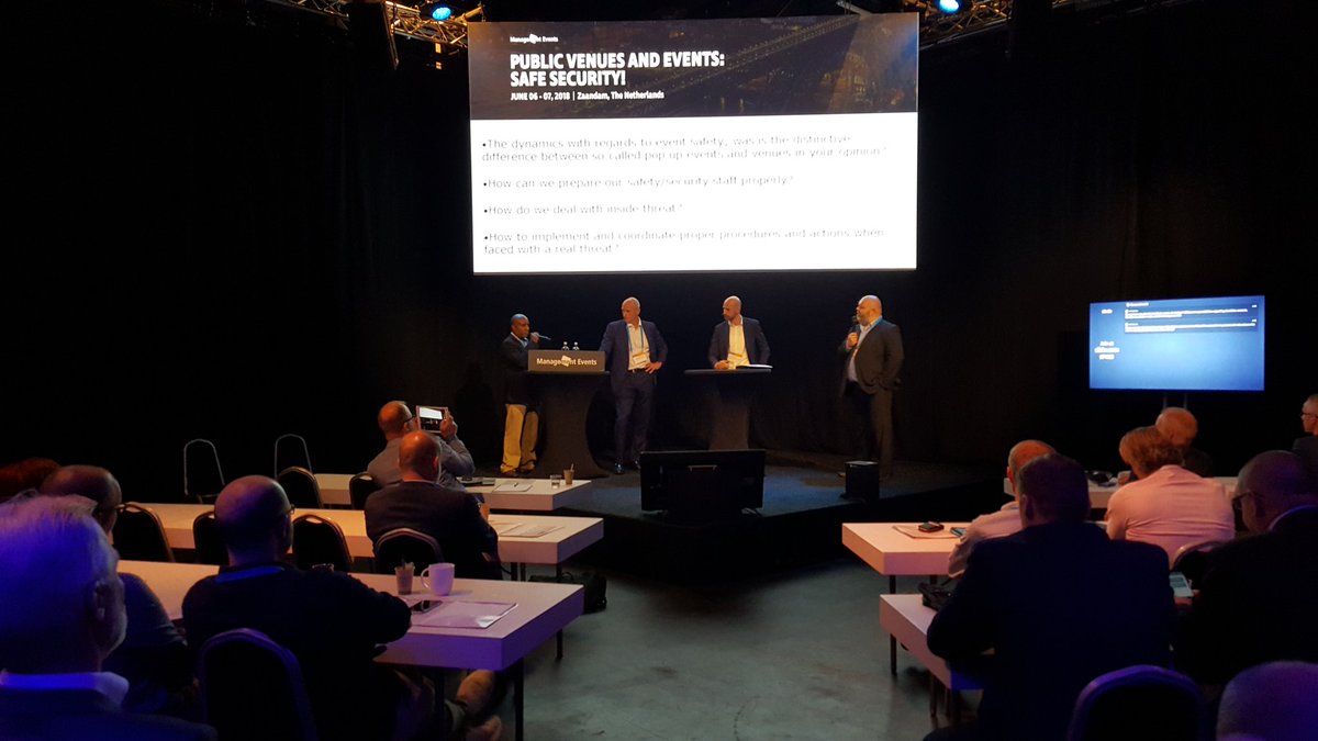 ManagementEv's tweet photo. Second day of #MEPublicVenuesSafety conference started out with a panel discussion! #2018MEtropolis #managementevents https://t.co/veO1CqYQ5z